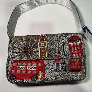 Viral Beaded bag London-Themed Shoulder Bag